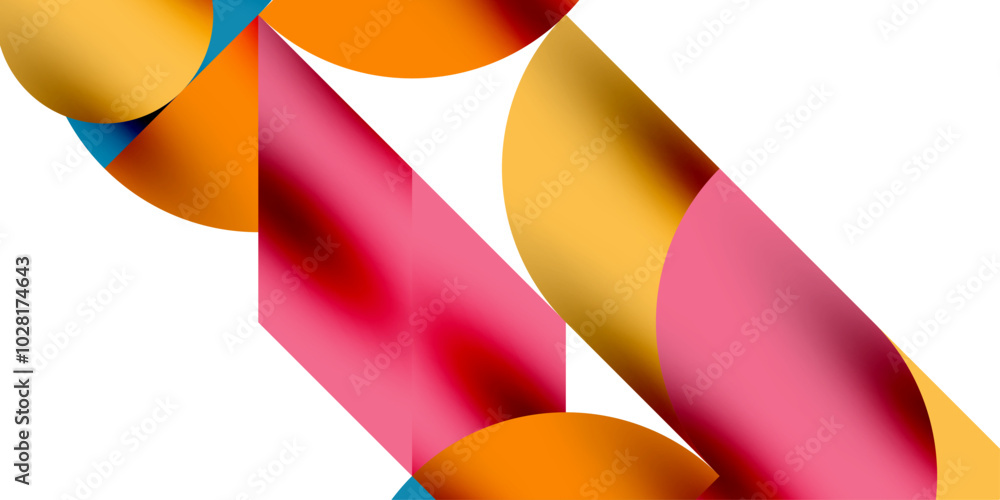 Shadow effect shiny circles and round triangles geometric modern art. Vector Illustration For Wallpaper, Banner, Background, Card, Book Illustration, landing page Shadow effect shiny circles and round triangles geometric modern art. Vector Illustration For Wallpaper, Banner, Background, Card, Book Illustration, landing page