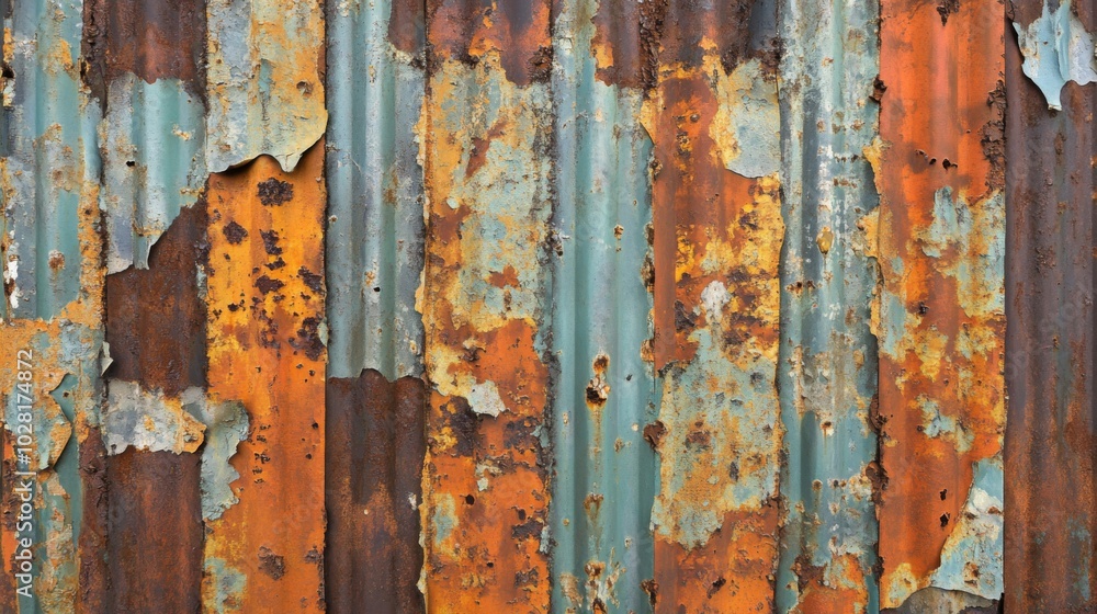 Rusted and Weathered Corrugated Metal Sheet Rusted and Weathered Corrugated Metal Sheet