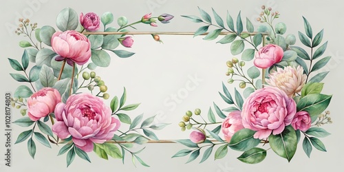 Soft watercolor florals create a romantic frame for your wedding invitations, blending elegance and charm. Perfect for celebrating love in every delicate detail.