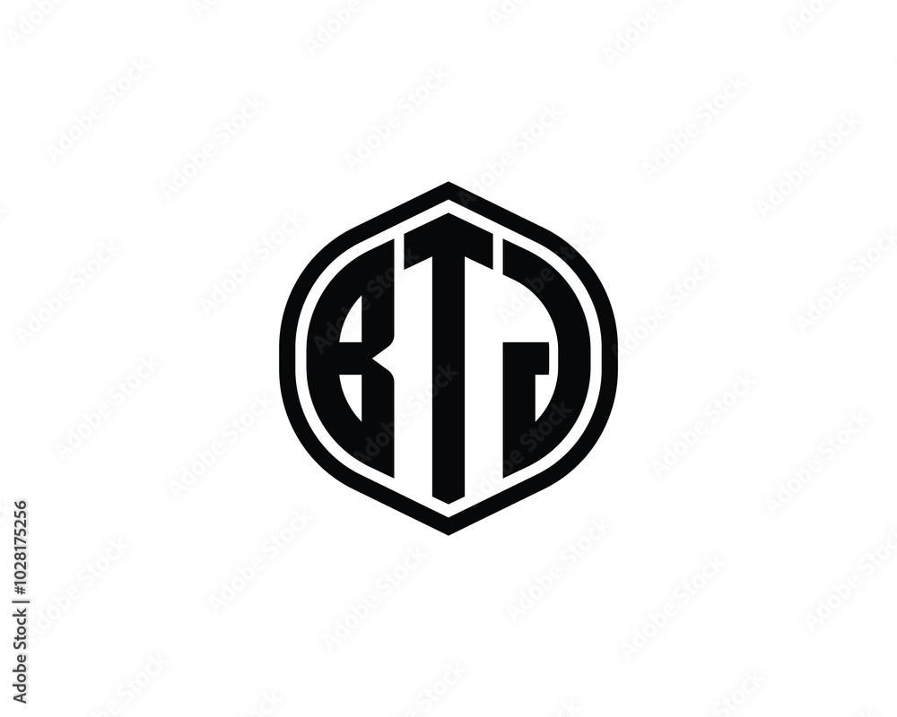 BTJ logo design vector template. BTJ BTJ logo design vector template. BTJ
