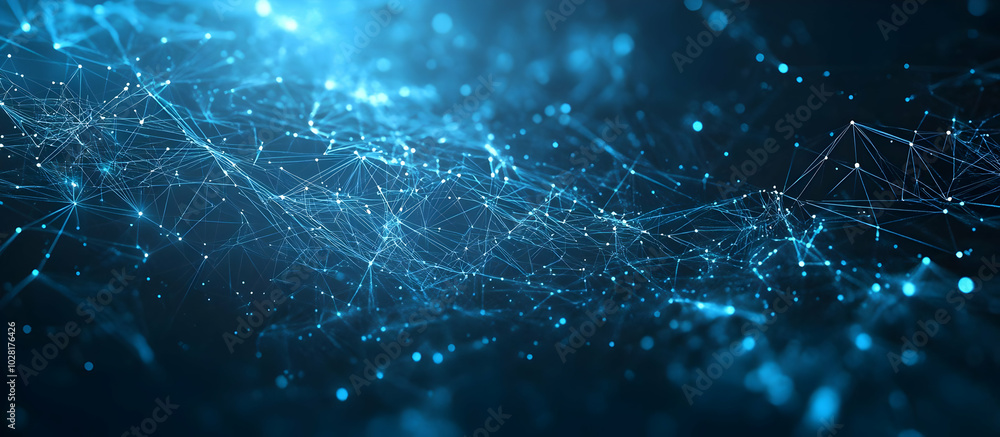 Abstract Blue Network Connection. Abstract Blue Network Connection.