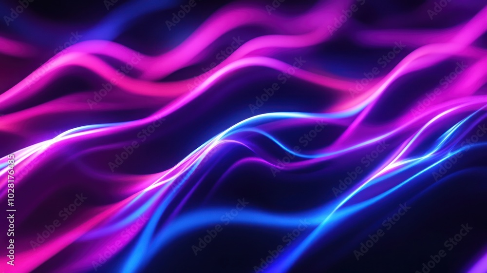 Obraz premium Abstract Neon Waves