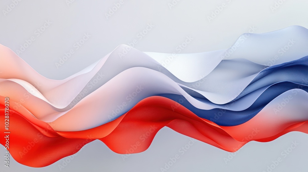 Naklejka premium Abstract Russian Flag Design