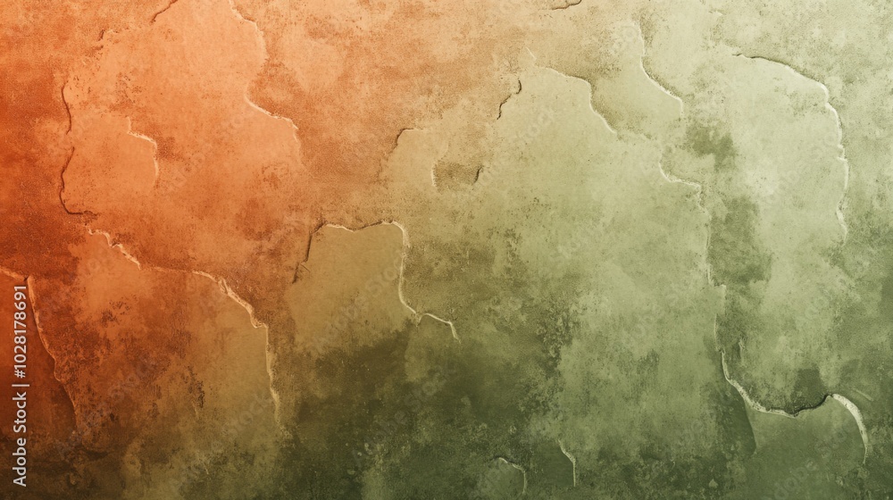 Abstract Orange and Green Textured Wall Abstract Orange and Green Textured Wall