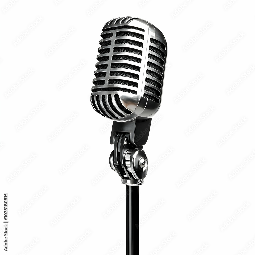 Fototapeta premium Vintage Microphone on Stand.