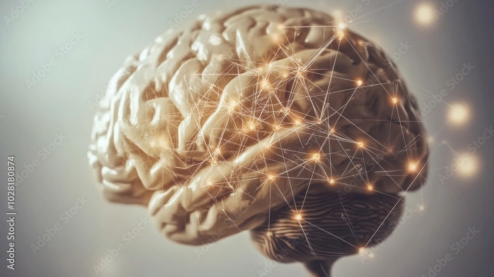 Close-up of human brain with intricate neural pathways, symbolizing cognitive biases and complex thought processes, ideal for educational or scientific presentations. Close-up of human brain with intricate neural pathways, symbolizing cognitive biases and complex thought processes, ideal for educational or scientific presentations.