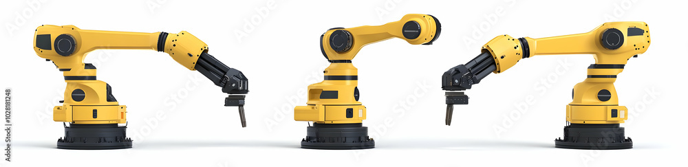 Industrial Robot Arms in Different Poses. Industrial Robot Arms in Different Poses.