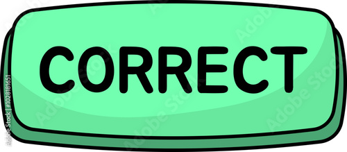 Green yes checkmark button illustration