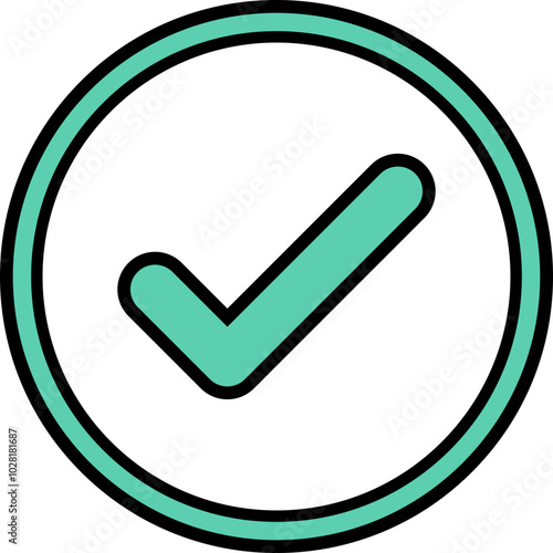 Green yes checkmark button illustration