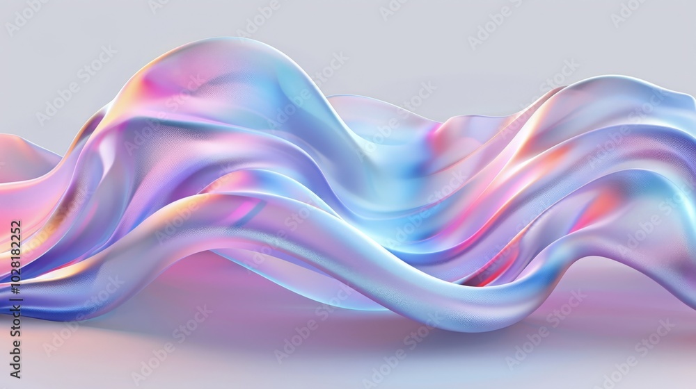 Wallpaper Abstract wallpaper background with flowing fabric featuring a holographic iridescent design Wallpaper Abstract wallpaper background with flowing fabric featuring a holographic iridescent design