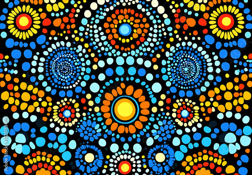 Aboriginal Dot Painting Pattern.