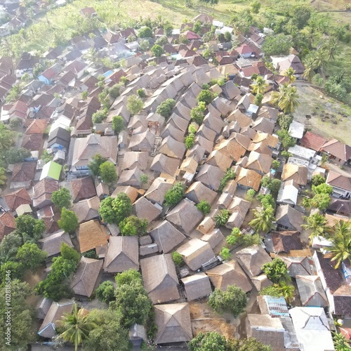 Sasak Lombok traditional house, is a favorite tourist destination photo