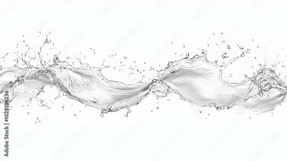 Water Splash, Isolated White Background. Water Splash, Isolated White Background.