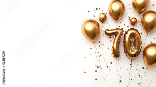 Golden Balloons Celebrating 70th Anniversary