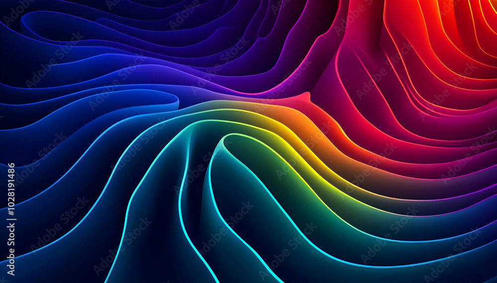 Abstract Rainbow Waves Background. Abstract Rainbow Waves Background.