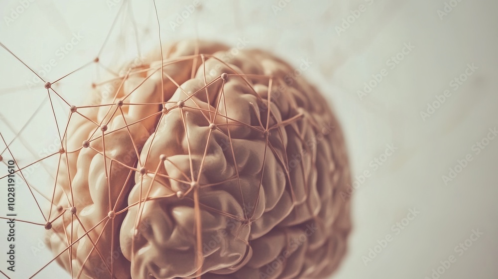 Close-up of human brain with intricate neural pathways, symbolizing cognitive biases and complex thought processes, ideal for educational or scientific presentations. Close-up of human brain with intricate neural pathways, symbolizing cognitive biases and complex thought processes, ideal for educational or scientific presentations.