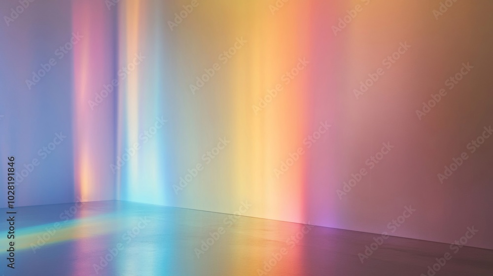 Abstract Light Streaks on a Wall and Floor Abstract Light Streaks on a Wall and Floor