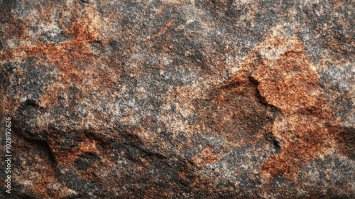 Close-up of a Rock Surface with Rust and Dark Gray Patina