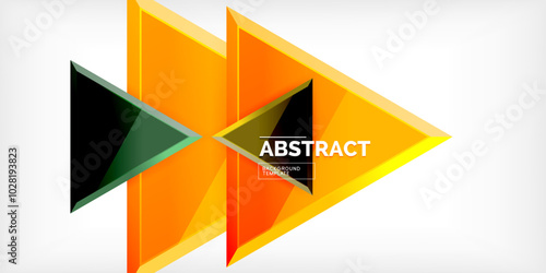 Free Download Abstract background - colorful triangles with 3d effect. Vector Illustration For Wallpaper, Banner, Background, Card, Book Illustration, landing page - GFXLoad