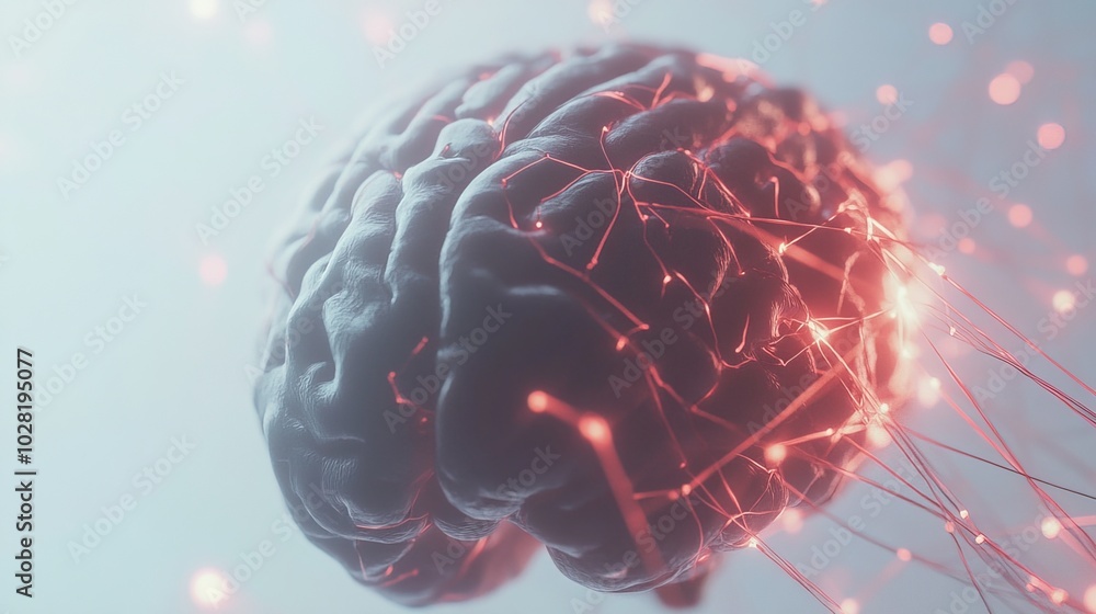 Close-up of human brain with intricate neural pathways, symbolizing cognitive biases and complex thought processes, ideal for educational or scientific presentations. Close-up of human brain with intricate neural pathways, symbolizing cognitive biases and complex thought processes, ideal for educational or scientific presentations.