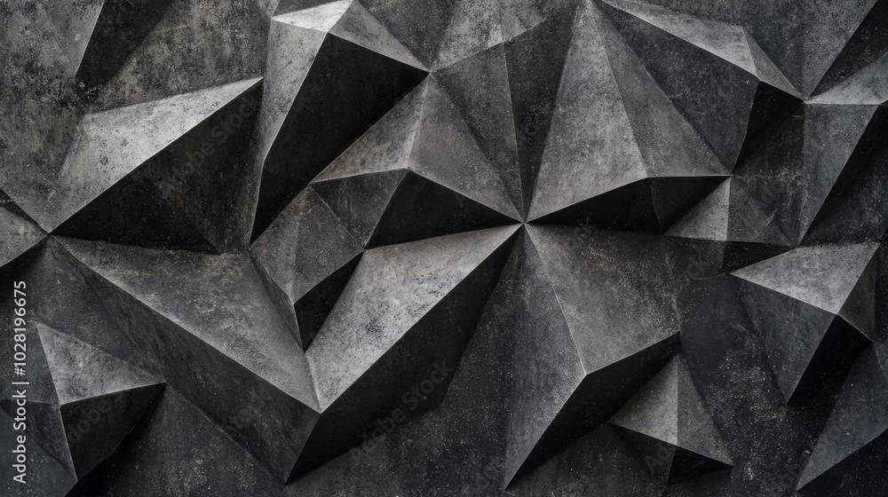 custom made wallpaper toronto digitalGeometric Abstract Concrete Wall with Sharp Angles and Depth