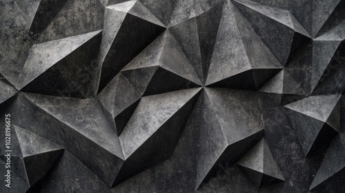 Wallpaper Mural Geometric Abstract Concrete Wall with Sharp Angles and Depth Torontodigital.ca
