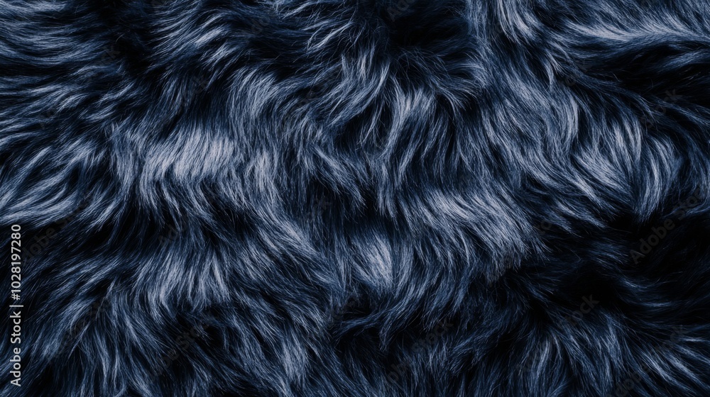 Close-up of a Shaggy Blue Fur Texture Close-up of a Shaggy Blue Fur Texture