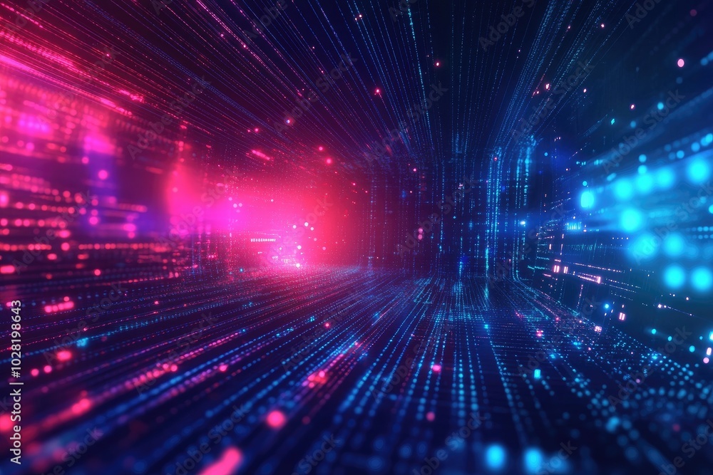 A vibrant display of lights and data streams, representing technology, innovation, and the digital future in a dynamic environment. A vibrant display of lights and data streams, representing technology, innovation, and the digital future in a dynamic environment.