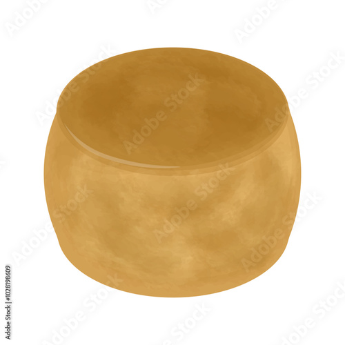 Vector Illustration Logo Clipart Whole Parmesan Cheese Parmigiano Reggiano