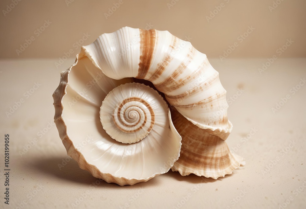 A sea shell on a soft background A sea shell on a soft background