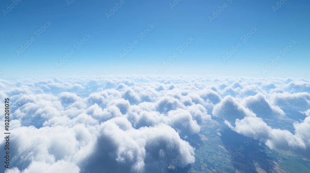 Fototapeta premium Aerial View of Clouds Above the Earth