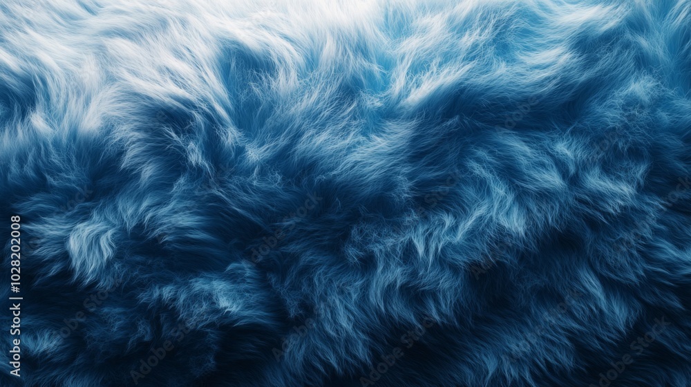 Abstract Blue Furry Texture with Swirling Patterns Abstract Blue Furry Texture with Swirling Patterns