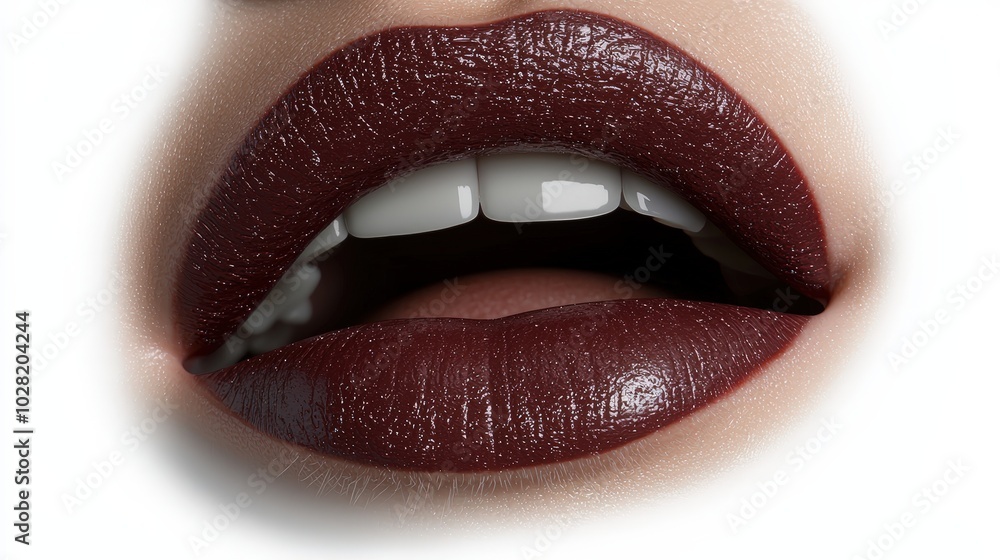 Close Up Of Red Lips With Glossy Finish   Beauty  Makeup  Cosmetics  Lips  Lip  Red  Gloss