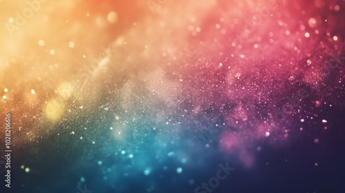 Abstract Multicolored Glitter Background with Bokeh Lights