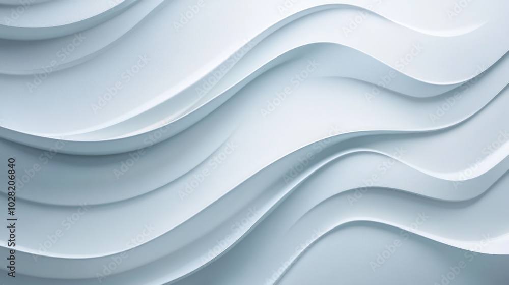 Obraz premium Abstract White and Blue Wavy Background