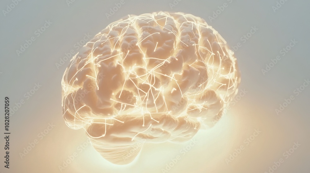Close-up of human brain with intricate neural pathways, symbolizing cognitive biases and complex thought processes, ideal for educational or scientific presentations. Close-up of human brain with intricate neural pathways, symbolizing cognitive biases and complex thought processes, ideal for educational or scientific presentations.