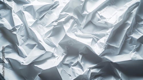 Crumpled White Paper Texture