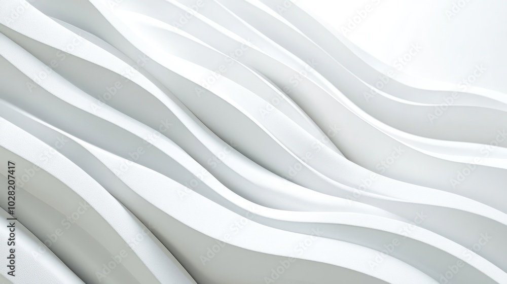 Obraz premium Abstract White Wavy Pattern