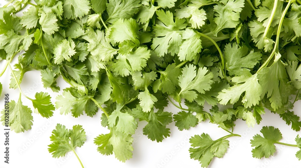 fresh cilantro coriander isolated on white background. fresh cilantro coriander isolated on white background.