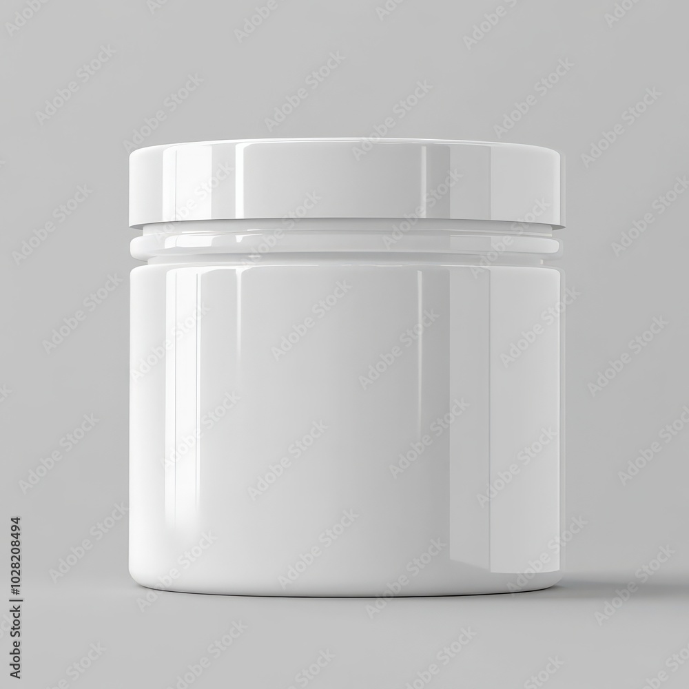 White Plastic Jar Mockup Template for Packaging Design Presentation White Plastic Jar Mockup Template for Packaging Design Presentation