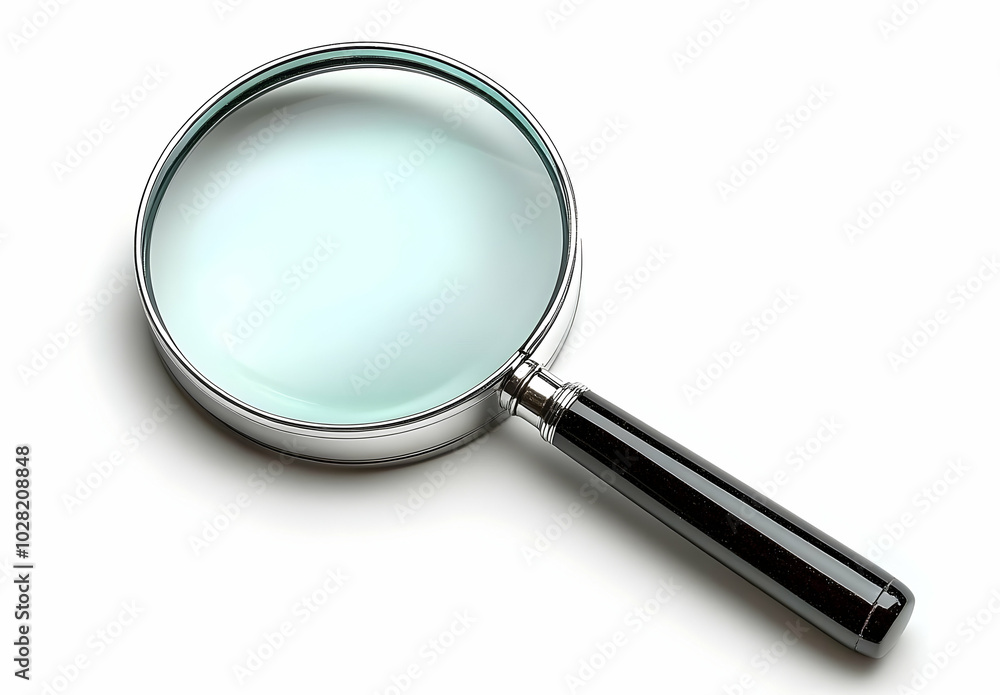 Magnifying Glass Isolated on White Background. Magnifying Glass Isolated on White Background.