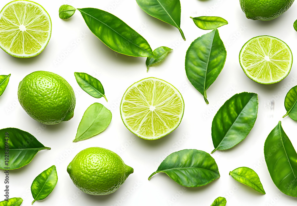 Lime and Leaf Pattern. Lime and Leaf Pattern.