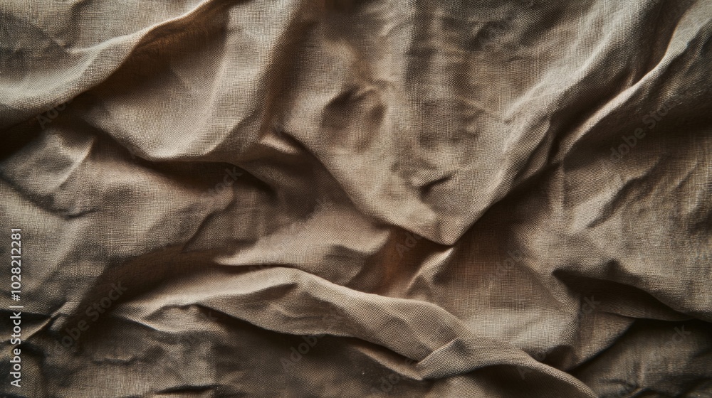 Obraz premium Wrinkled Brown Fabric Texture