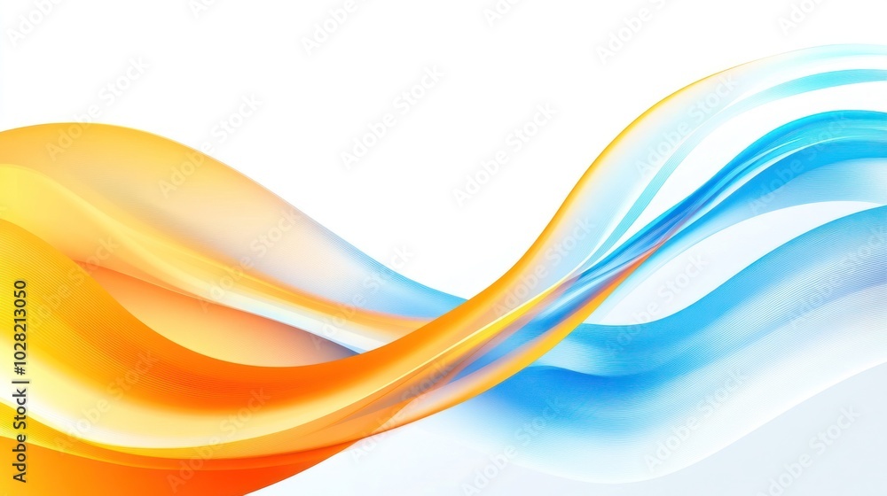 Abstract Blue and Orange Wave Design Abstract Blue and Orange Wave Design