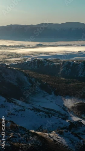 Wallpaper Mural Aerial view of mountain during autumn Torontodigital.ca