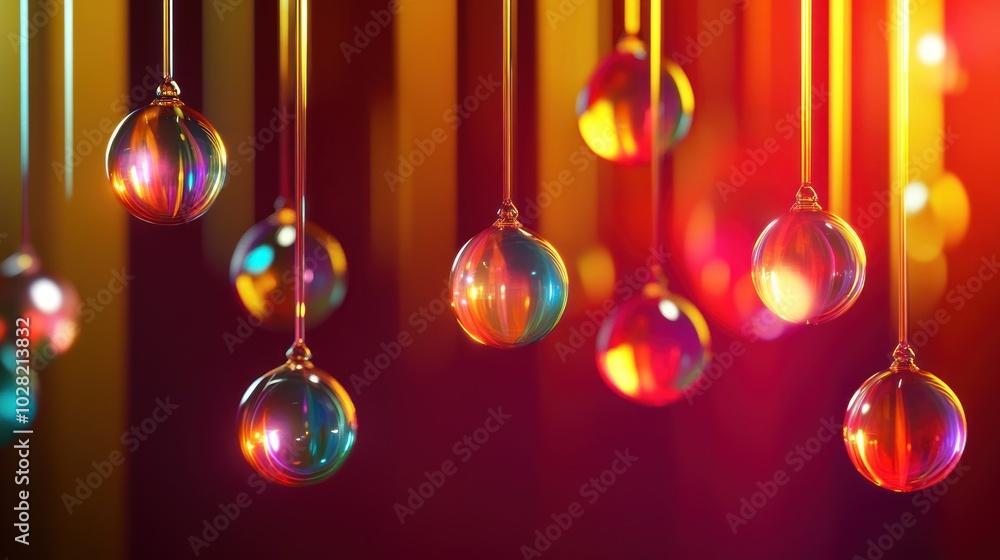 Fototapeta premium Colorful Christmas Ornaments