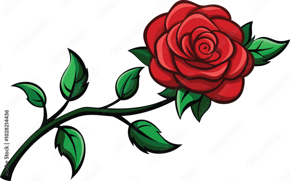 red rose vector isolated on white background red rose vector isolated on white background