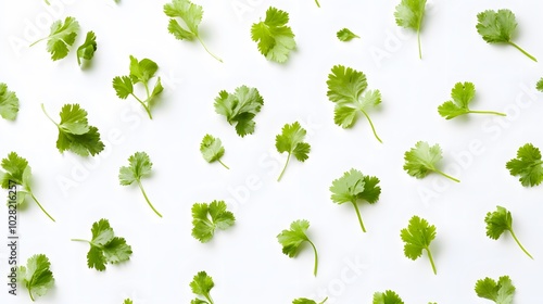 fresh cilantro coriander isolated on white background. 