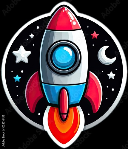 Vintage surf spaceship icon vector illustration