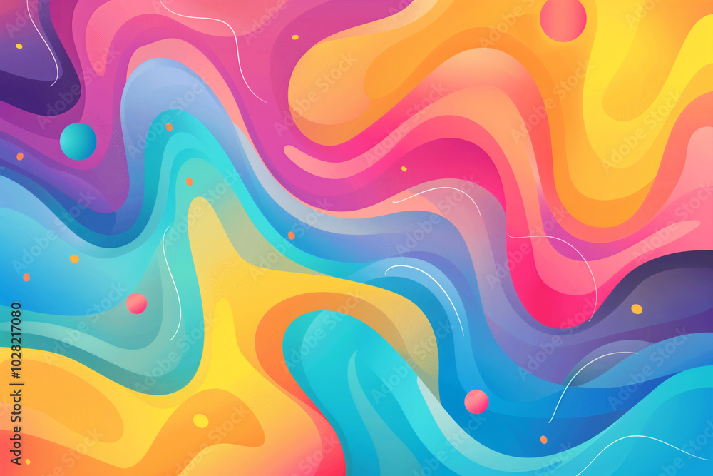 Obraz premium Vibrant gradient color template banner featuring liquid shape design elements